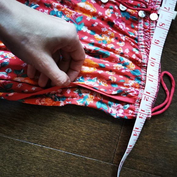 Red Floral Maxi Skirt - Picture 4 of 8